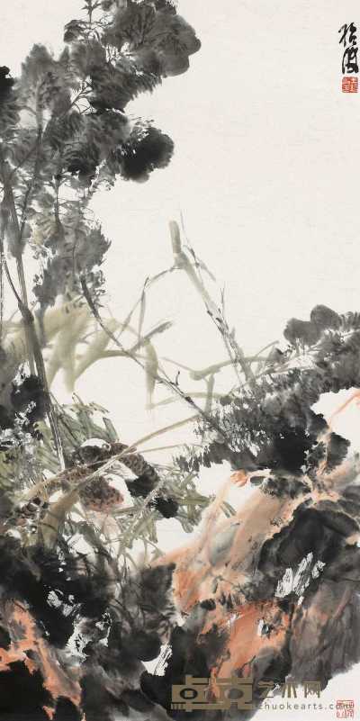 王绍波 2005年作 芦雁图 镜心 136×68cm